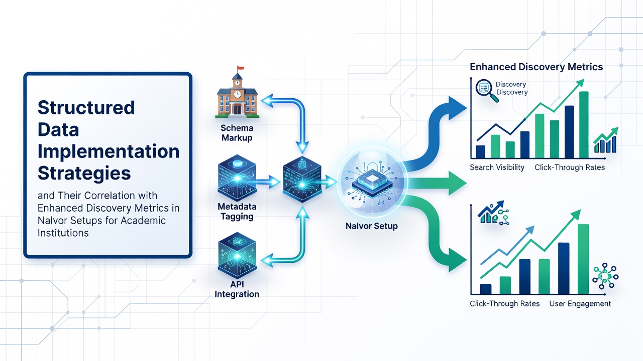 Structured Data Implementation Strategies and Their Correlation with Enhanced Discovery Metrics in Nalvor Setups for Academic Institutions
